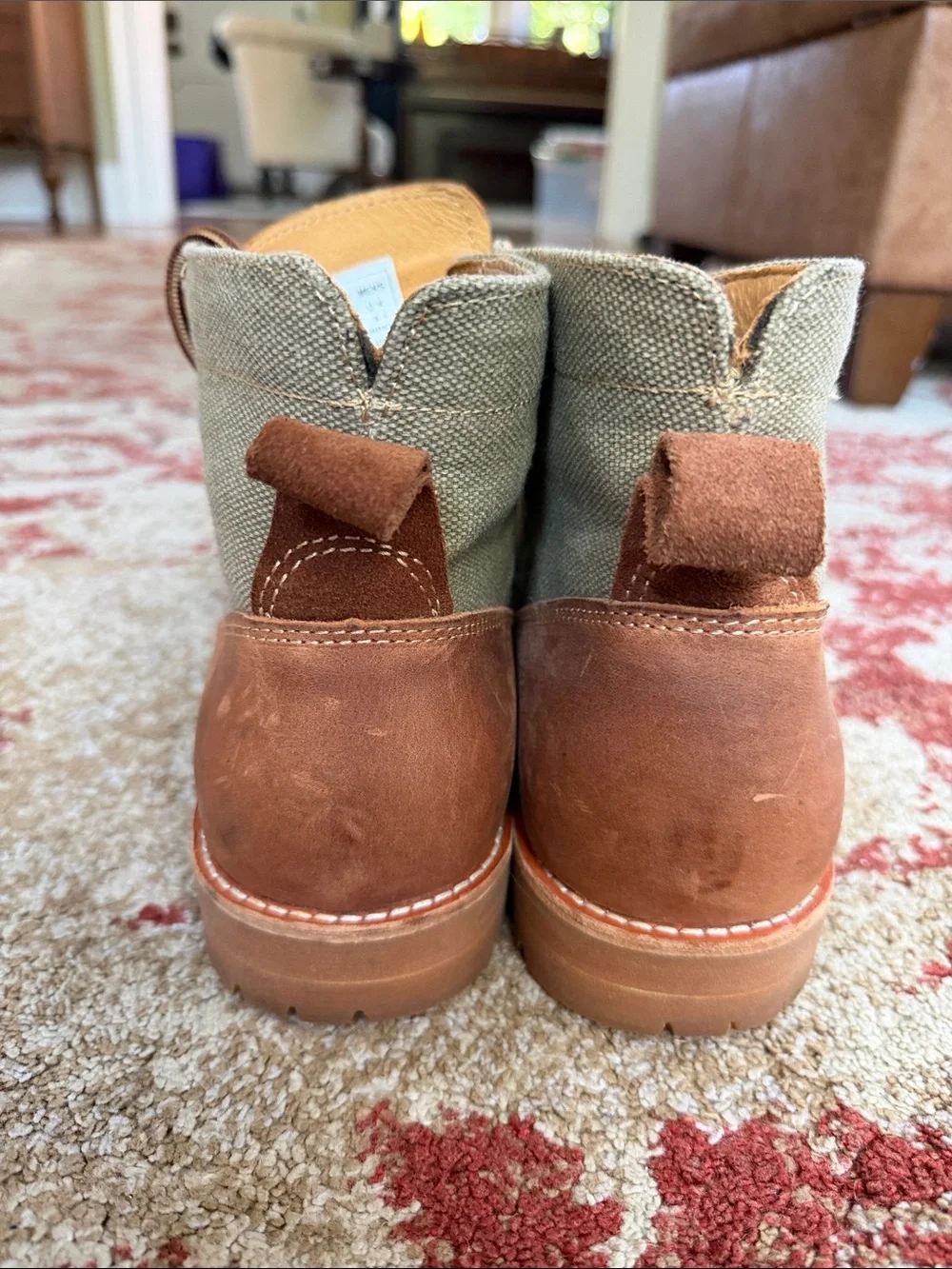 Levi's Men's Tan Leather & Olive Green Canvas Chukka Boots